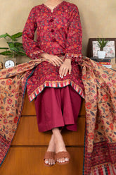 NUSL3233 Printed Lawn Suit - Unstitched 3Pc